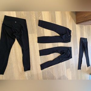 4 used align leggings. Sizes are all 6, except one size 4. Length 25